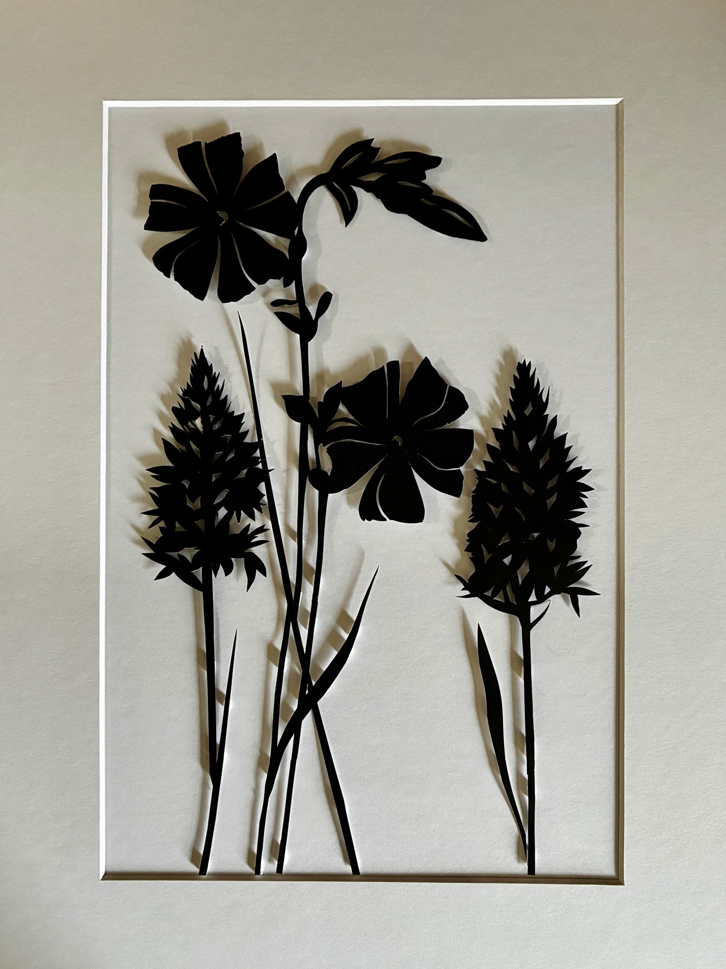 Wild Orchid Mounted papercut 8
