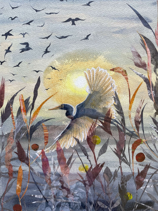 Evening Egret SOLD