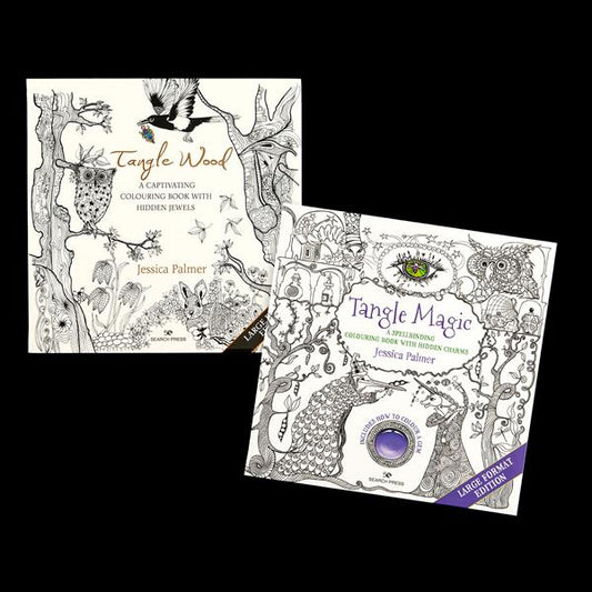 Tangle Magic & Tangle Wood Large Format Colouring Books (One copy of each)